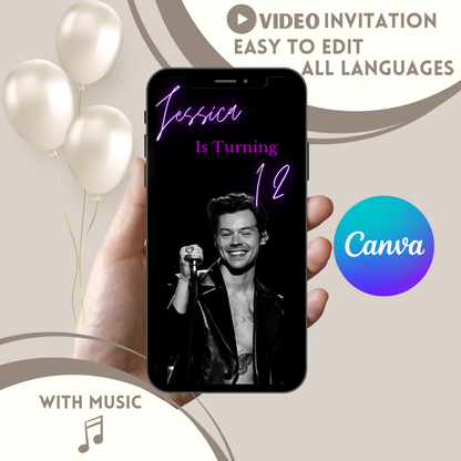Harry Styles Video Invitation